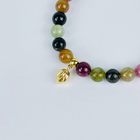 Браслет из Турмалина микс с подвеской, Артикул: 117833 - изображение товара №3