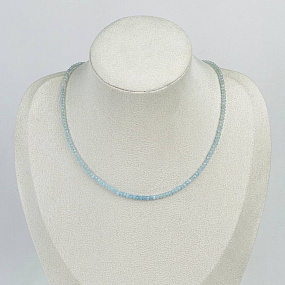 Колье из Аквамарина (градиент), Артикул: 118424 - изображение товара №1