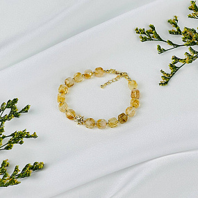 Браслет из Цитрина со вставкой