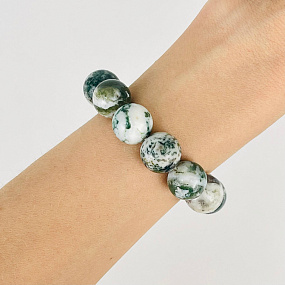 Браслет из Мохового агата, Артикул: 073285 - изображение товара №1