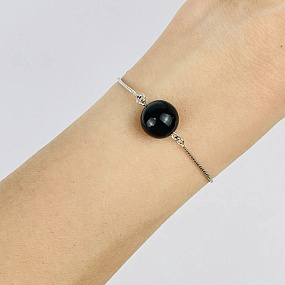 Браслет регулируемый с Агатом, Артикул: 090051 - изображение товара №2