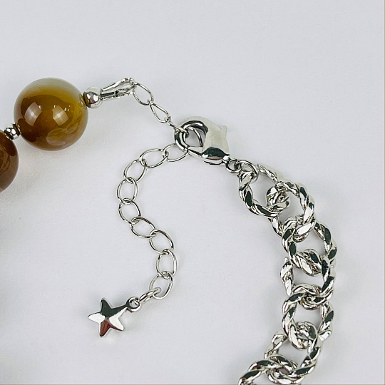 Браслет из ботсванского Агата, Артикул: 117009 - изображение товара №4