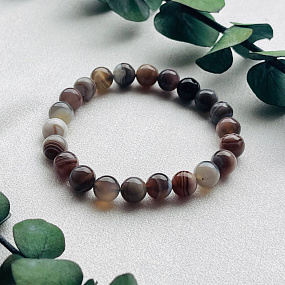 Браслет из ботсванского Агата, Артикул: 043570 - изображение товара №1