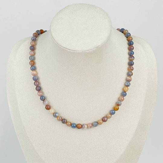 Колье из ботсванского Агата, Артикул: 117884 - изображение товара №1