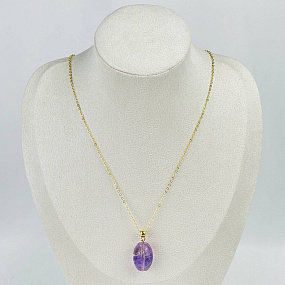 Кулон на цепочке из Аметиста, Артикул: 118274 - изображение товара №1