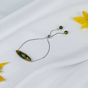 Браслет регулируемый из океанической Яшмы, Артикул: 117873 - изображение товара №2