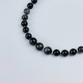 Колье из Обсидиана, Артикул: 118289 - изображение товара №2