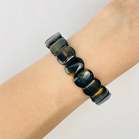 Браслет из Тигрового и Соколиного глаза, Артикул: 087361 - изображение товара №1