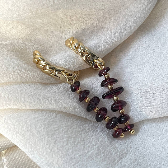Серьги из Граната, Артикул: 098523 - изображение товара №4