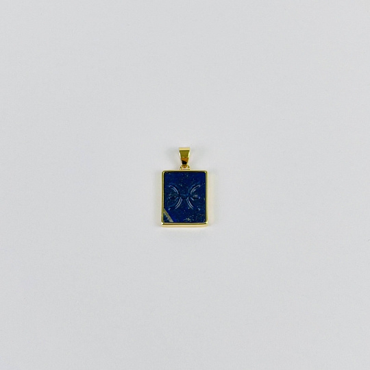 Кулон со знаком зодиака "Рыбы" из Лазурита, Артикул: 105575 - изображение товара №2