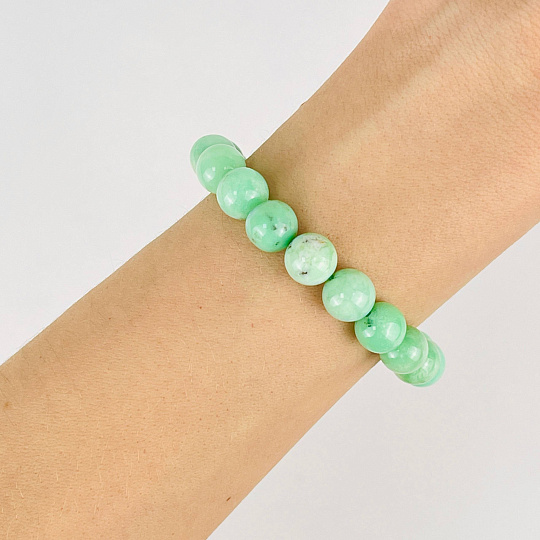 Браслет из Хризопраза, Артикул: 112633 - изображение товара №1