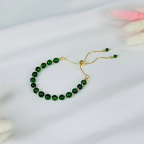 Браслет регулируемый из Хромдиопсида, Артикул: 117632 - изображение товара №1