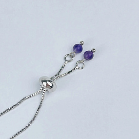 Браслет регулируемый из Ауралита (Канадский Аметист), Артикул: 118679 - изображение товара №3