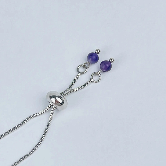 Браслет регулируемый из Ауралита (Канадский Аметист), Артикул: 118679 - изображение товара №3