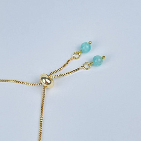 Браслет регулируемый из Амазонита, Артикул: 118539 - изображение товара №3