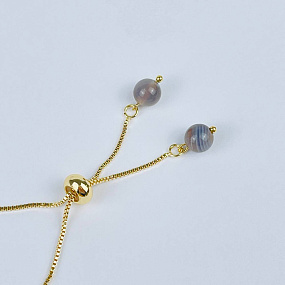 Браслет регулируемый с ботсванским Агатом, Артикул: 117909 - изображение товара №3