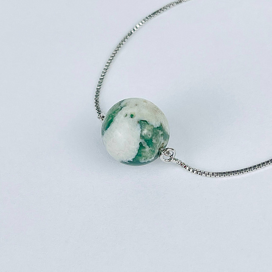 Браслет регулируемый с Моховым агатом, Артикул: 117644 - изображение товара №3