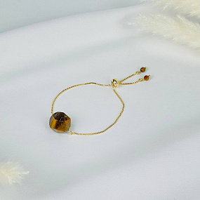 Браслет регулируемый из Тигрового глаза