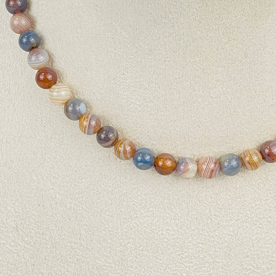 Колье из ботсванского Агата, Артикул: 117884 - изображение товара №2