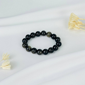 Браслет из золотистого Обсидиана, Артикул: 072955 - изображение товара №2