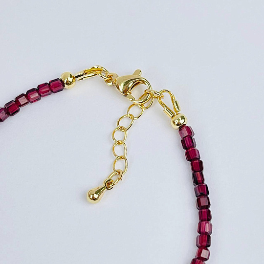 Браслет из Граната со вставкой сердце, Артикул: 118275 - изображение товара №3