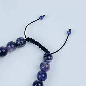 Браслет регулируемый мужской из Аметиста и Чароита "Сахасрара", Артикул: 118543 - изображение товара №3