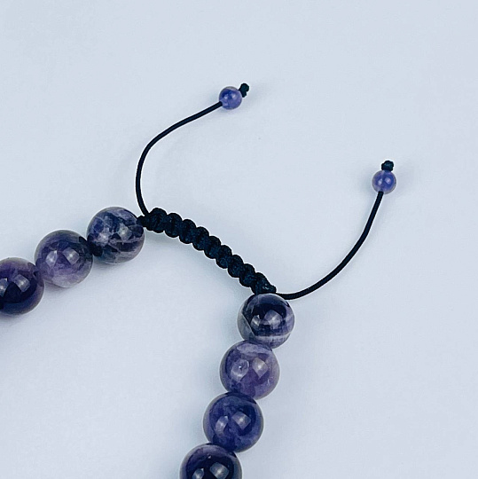 Браслет регулируемый мужской из Аметиста и Чароита "Сахасрара", Артикул: 118543 - изображение товара №3