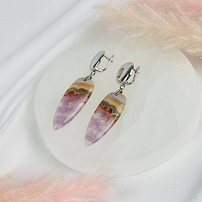 Серьги из Кварцевого аметиста, Артикул: 118309 - изображение товара №2