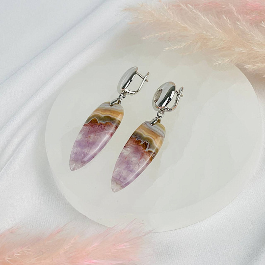 Серьги из Кварцевого аметиста, Артикул: 118309 - изображение товара №2