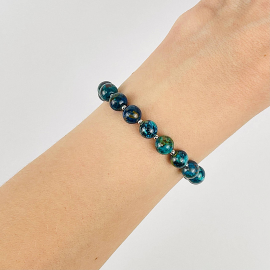 Браслет из Хризоколлы, Артикул: 116996 - изображение товара №1