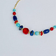 Колье из Коралла, Лазурита и Амазонита