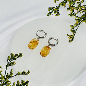 Серьги из Цитрина, Артикул: 118335 - изображение товара №2