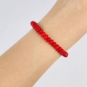 Браслет из красного Коралла, Артикул: 083130 - изображение товара №2