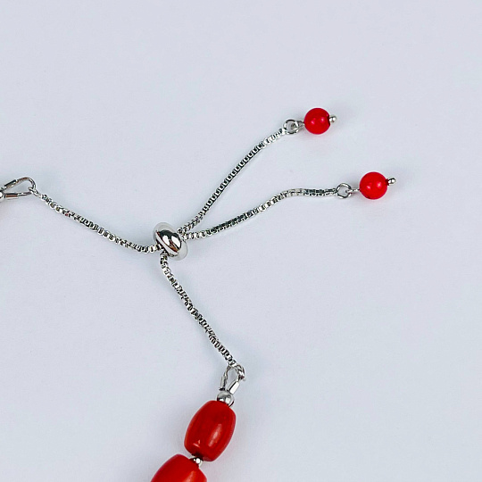 Браслет регулируемый на увеличение из Коралла, Артикул: 117640 - изображение товара №4