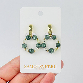 Серьги из Серафинита и Пренита