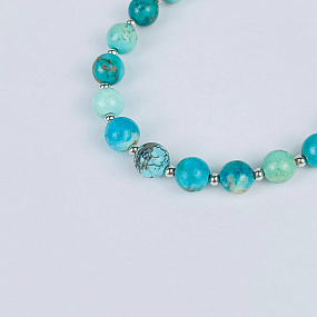 Браслет регулируемый из Бирюзы, Артикул: 117592 - изображение товара №3