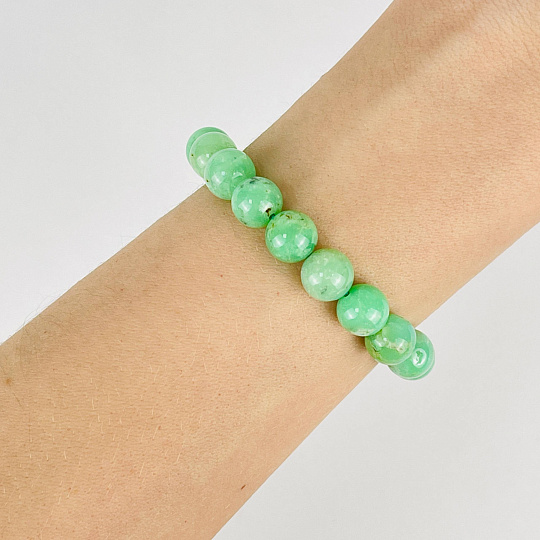 Браслет из Хризопраза, Артикул: 112641 - изображение товара №1