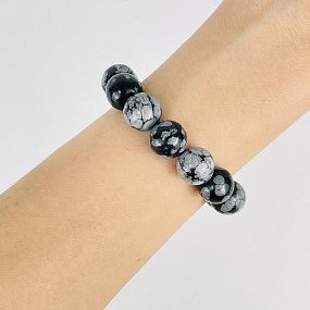 Браслет из снежного Обсидиана
