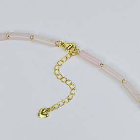 Колье из Розового кварца и Жемчуга, Артикул: 116888 - изображение товара №3