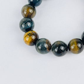 Браслет из Тигрово-Соколиного глаза, Артикул: 117823 - изображение товара №3