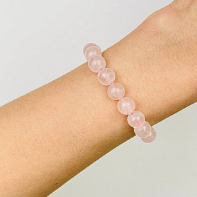 Браслет из мадагаскарского Розового кварца, Артикул: 075892 - изображение товара №1