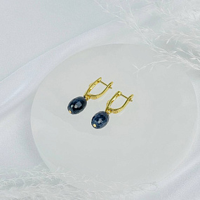 Серьги из Сапфира (Корунд), Артикул: 118401 - изображение товара №2