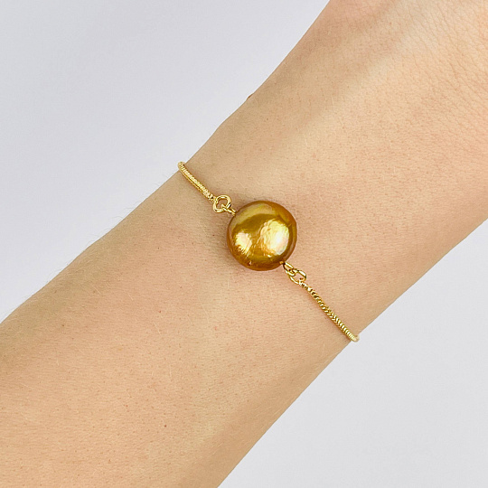 Браслет регулируемый с Жемчугом, Артикул: 078743 - изображение товара №2