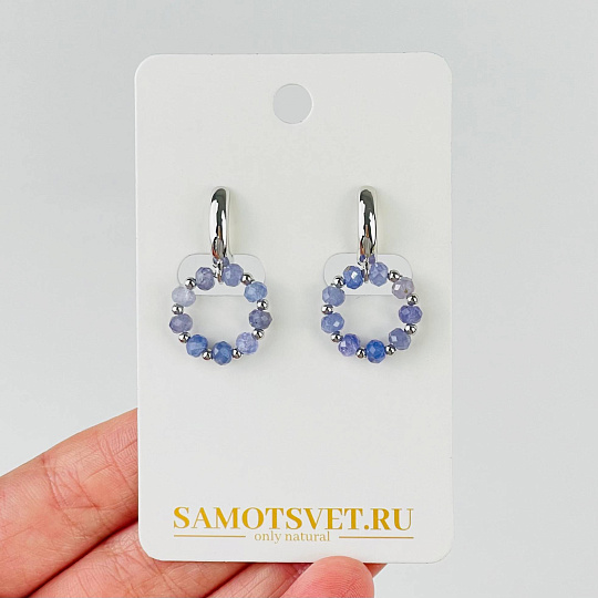 Серьги из Танзанита, Артикул: 117605 - изображение товара №1