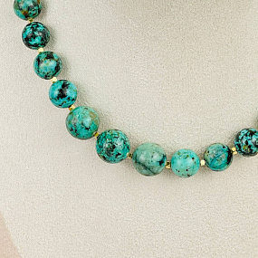 Колье из Хризоколлы, Артикул: 118170 - изображение товара №2
