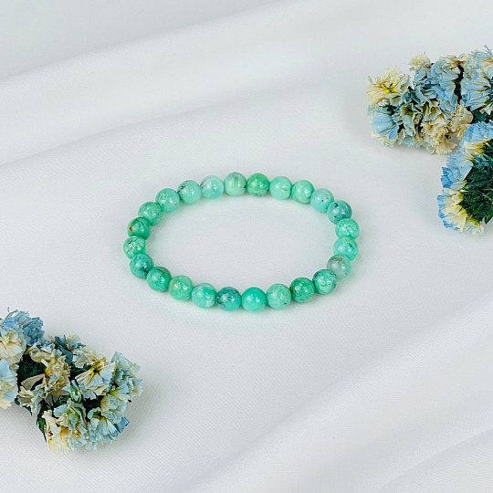 Браслет из Хризопраза, Артикул: 112637 - изображение товара №2