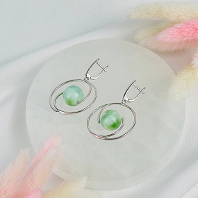 Серьги из Ангелита, Артикул: 117615 - изображение товара №2