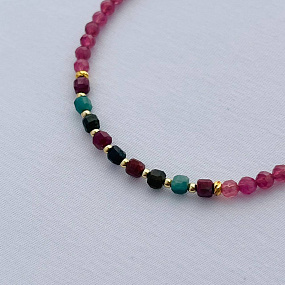 Браслет из Турмалина микс, Артикул: 101148 - изображение товара №2