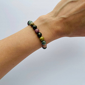 Браслет из Турмалина микс, Артикул: 078966 - изображение товара №4