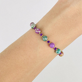 Браслет регулируемый из Фосфосидерита и Варисцита, Артикул: 117208 - изображение товара №2